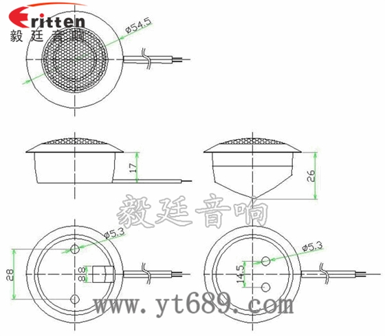 2寸汽车改装高音喇叭成品图