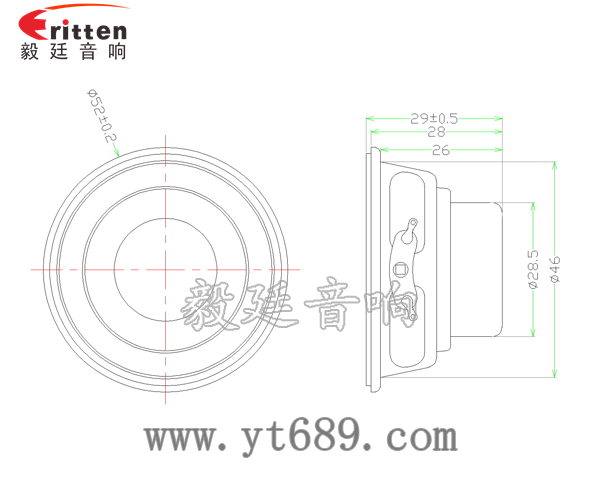 3瓦40mm外磁全频喇叭成品图